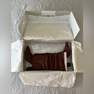 Marc Fisher Brown Slouchy Heeled Boots